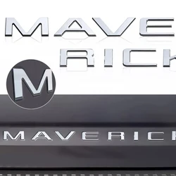 Insertos de puerta trasera de coche con letras 3D, emblemas traseros elevados, calcomanía adhesiva para Ford Maverick Pickup Truck, accesorios decorativos