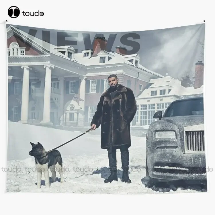Drake With Dog Views Tapestry Giant Wall Tapestry Tapestry Wall Hanging For Living Room Bedroom Dorm Room Home Decor