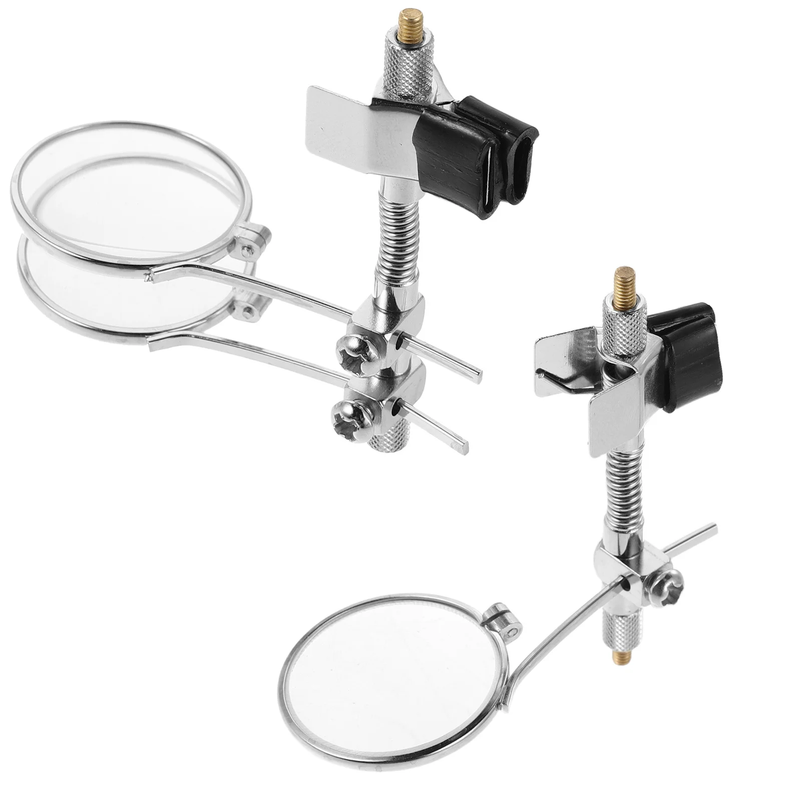 

2Pcs High Magnification Clip on Magnifier Double Glass Lens for Eyeglasses Jeweler Loupe Watch Repair Jewelry Making Tool