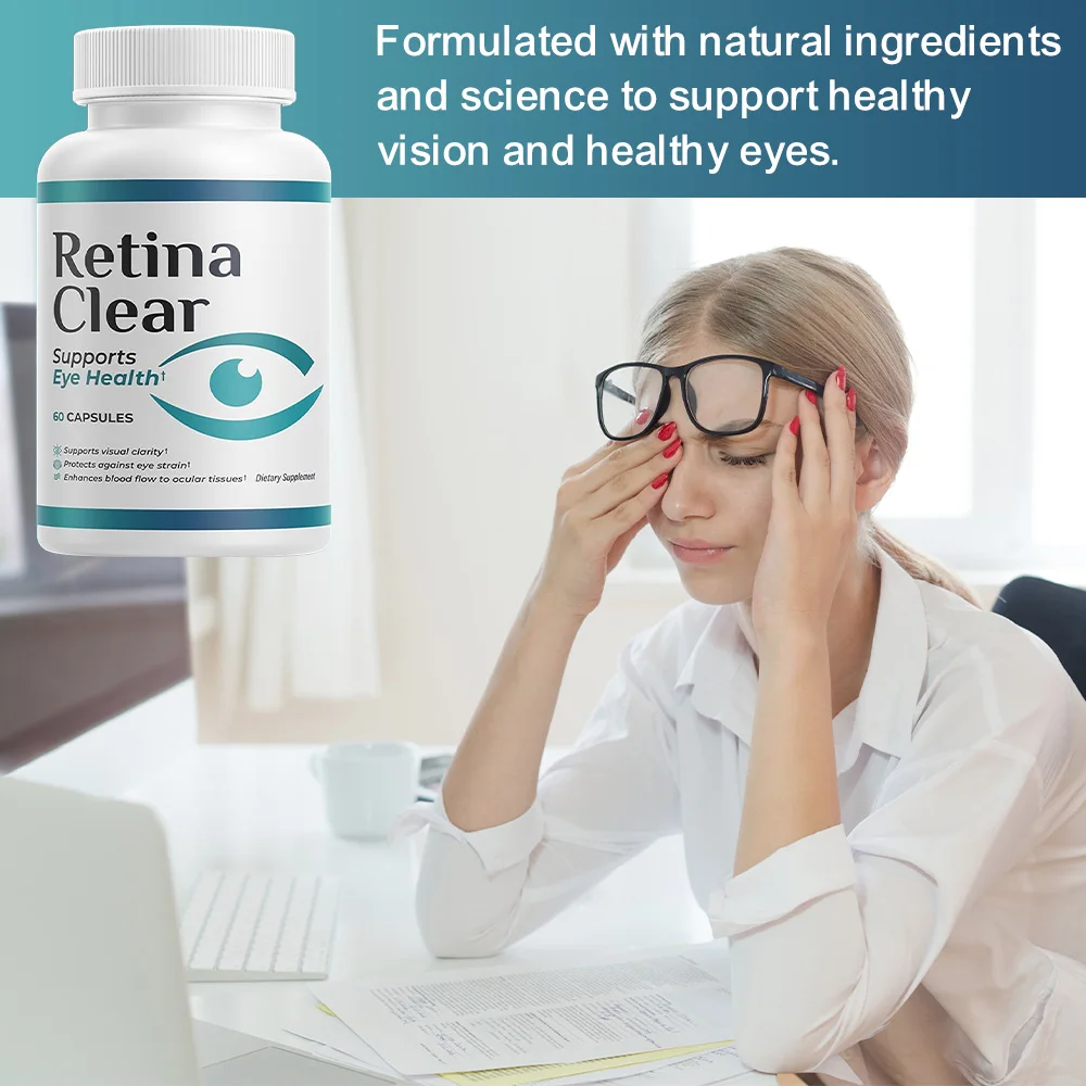مكمل دعم الرؤية - تركيبة صحة العين مع اللوتين، زياكسانثين، كيرسيتين، الفيتامينات، زن، يدعم الوضوح البصري والتركيز