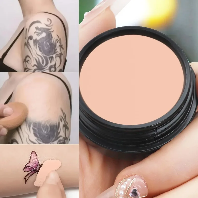 Waterdichte concealer met volledige dekking voor tatoeages, littekens - Natural Finish Foundation voor alle huidtinten en typen 1PCS 3 kleuren