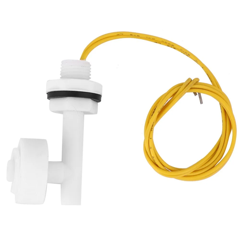 DC220V Water Level Sensor Side-mounted White PP Float Switch High Sensitivity 50W Liquid Level Controller Swimming Pool