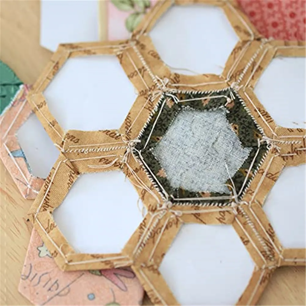 300 Stück sechseckige Papierquilt-Vorlagen, Papierstück, DIY-Patchwork, 12 mm, 22 mm, 26 mm – Detail 7
