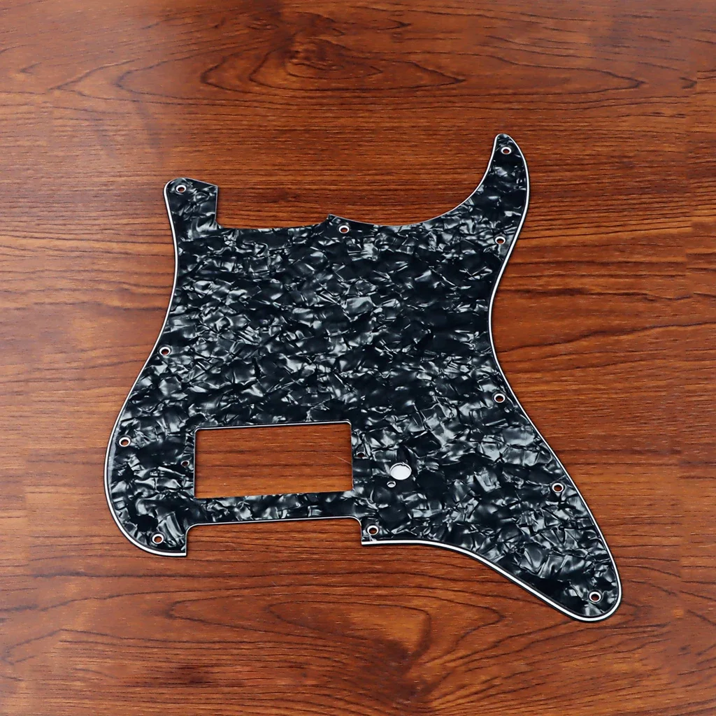 Plastic Black Pearl 11 Hole Blank Pickguard With Bridge Humbucker Routine for Strat  guitar accessories