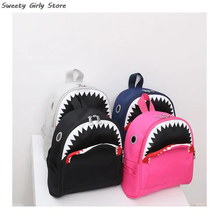 

Shark Shape School Bags Girls Boys Backpack Shoulder Bag Lovely 3D Cartoon Mochila School Backpacks Zipper Book Daypack Children