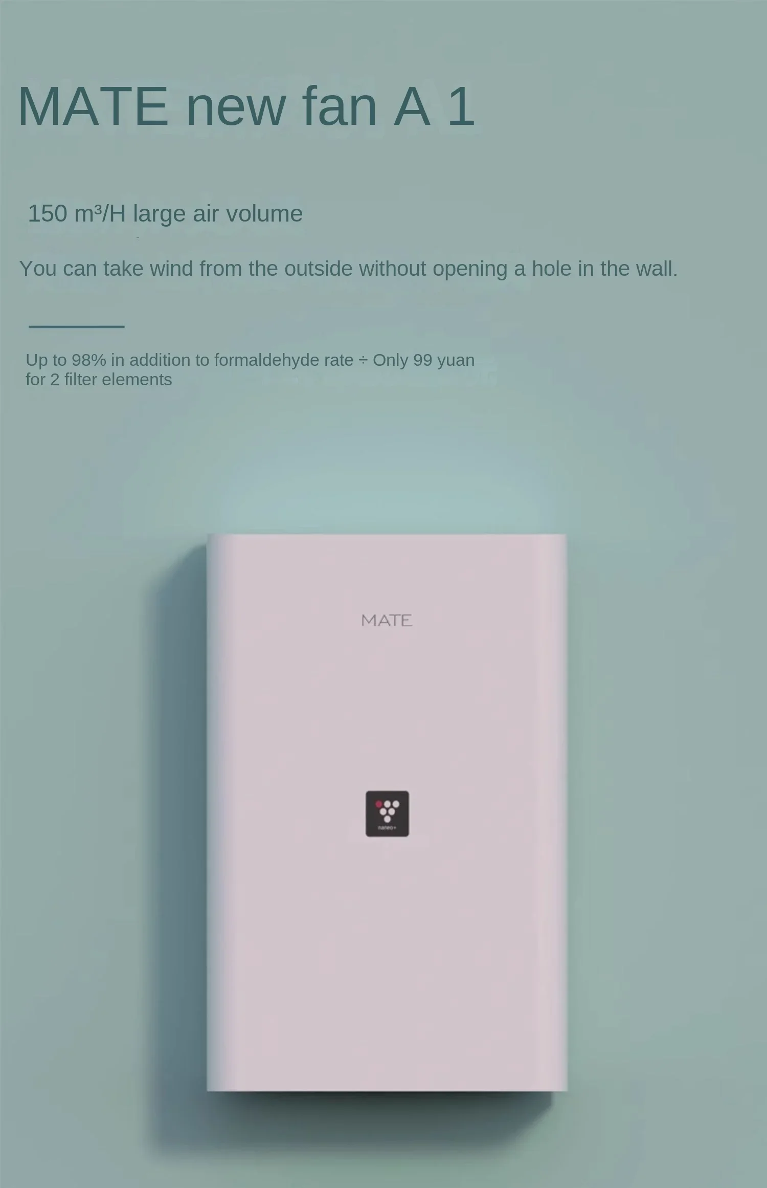 220V Fresh air fan, household fresh air system,  ventilation fan, ventilation, formaldehyde and haze removal purifier BCW