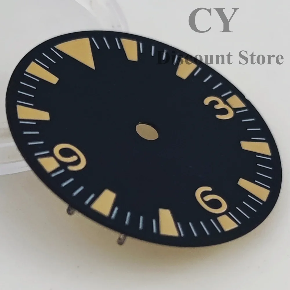 NH35 Watch Dial 28.5mm Black Watch Dial Green Luminous fit NH35 NH36 ETA2824 2836 Miyota8215 PT5000 Mingzhu DG2813 3804 Movement