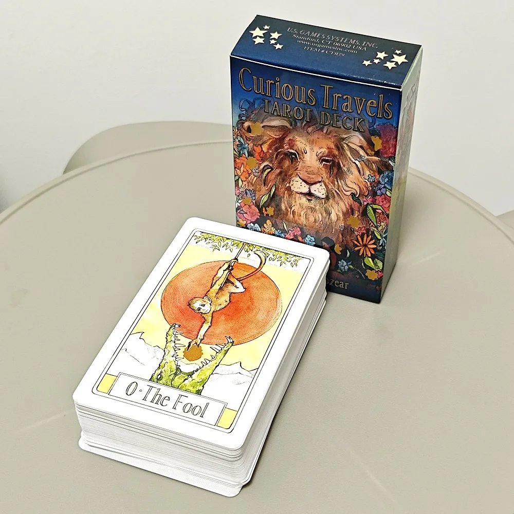 Curious Travels Tarot Composed of Charming Watercolor Illustrations 78 Pcs Cards 10.3*6cm