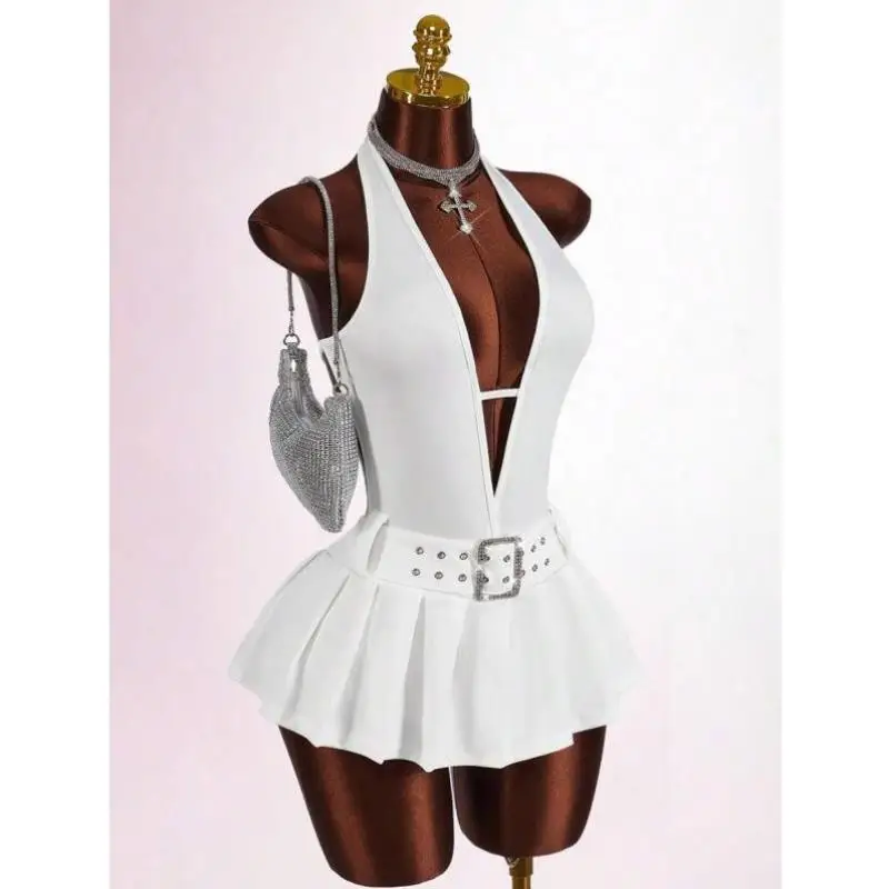 

Cute Bal V-Ne Autumn Casual Sportswear Set for Women New Season Deep U Design Faionable Seven Sve Length