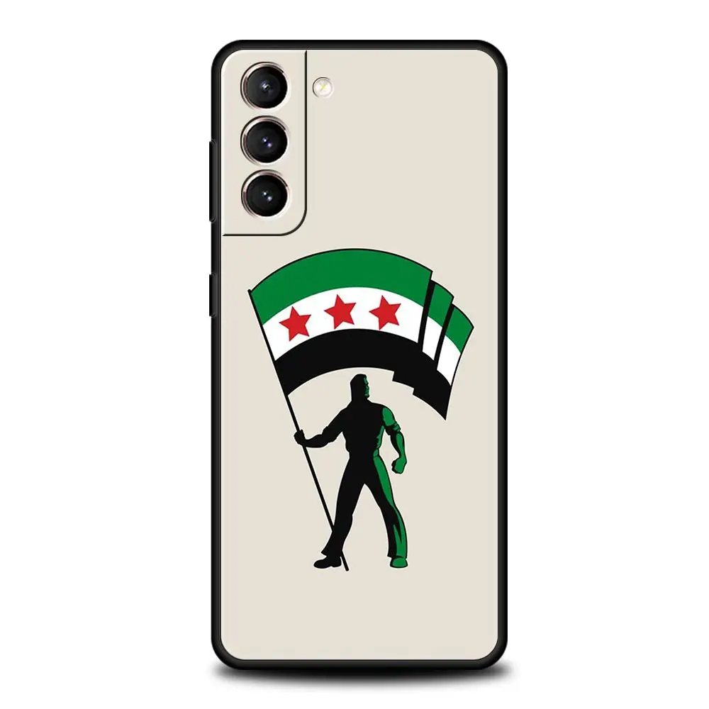 Phone Case For Samsung Galaxy S24 S23 Ultra S22 S21 S20 FE 5G S10 S10E S9 Plus S8 Soft Silicone Black Cover Syria flag