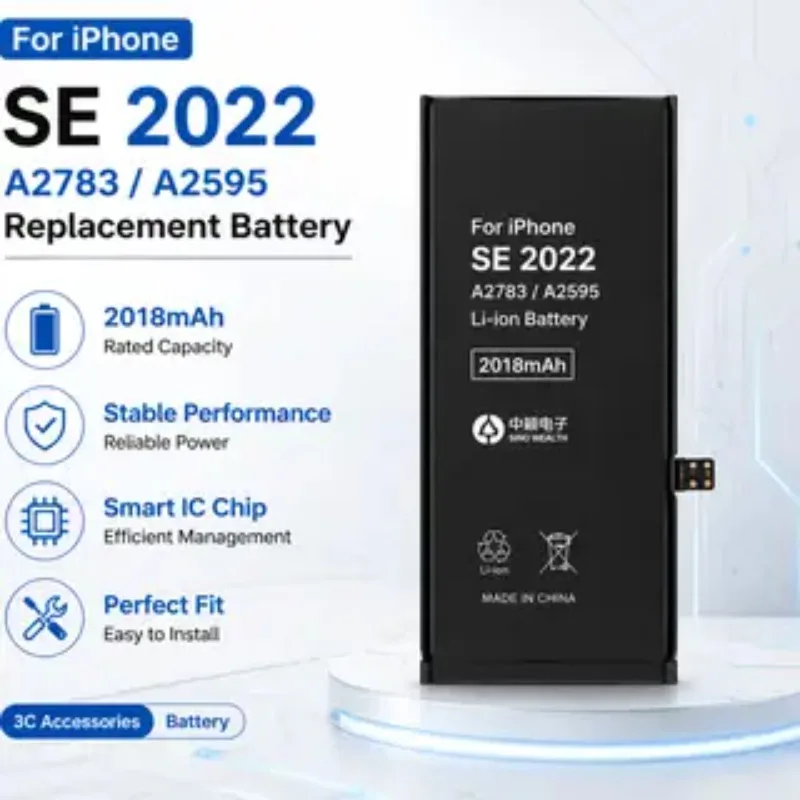 

In Stock For iPhone SE 2022/A2783/A2595/A2785/A2782/A2784 Batteries New High Quanlity Large capacity 2018mAh Battery