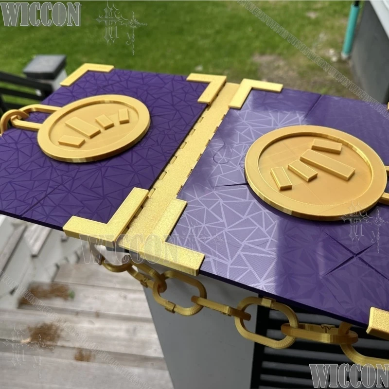 Limbus Company Middle Finger Tissue Book Of Vengeance Prop Purple Gold Chain Bound Knight Novel Cosplay Accessory For Anime Game view 5