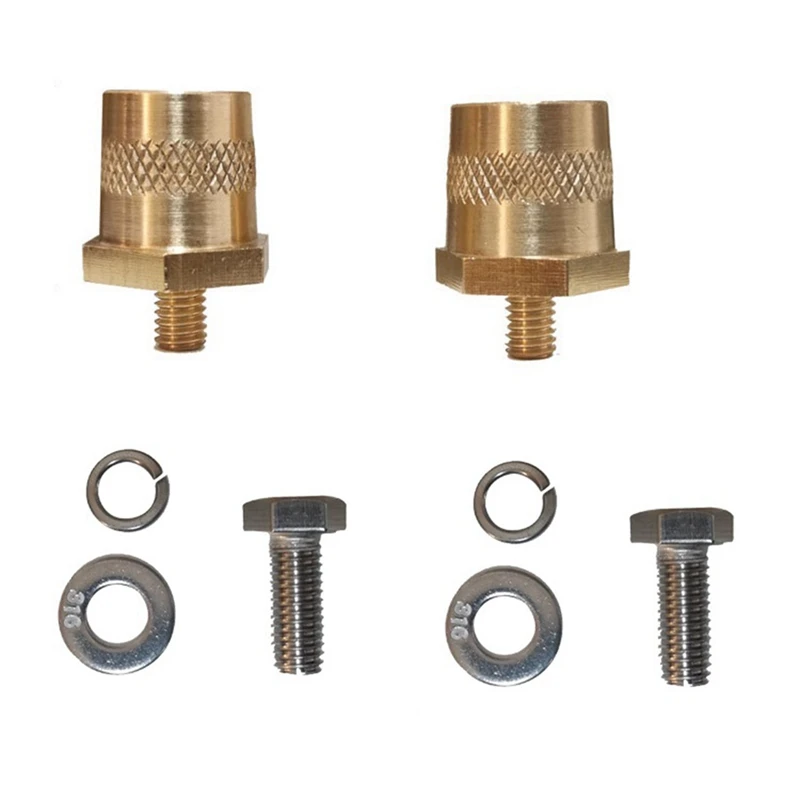 Battery Pole Adapter 1 Pair M6 Battery Pole Battery Pole Terminals Brass For Lithium Car Batteries