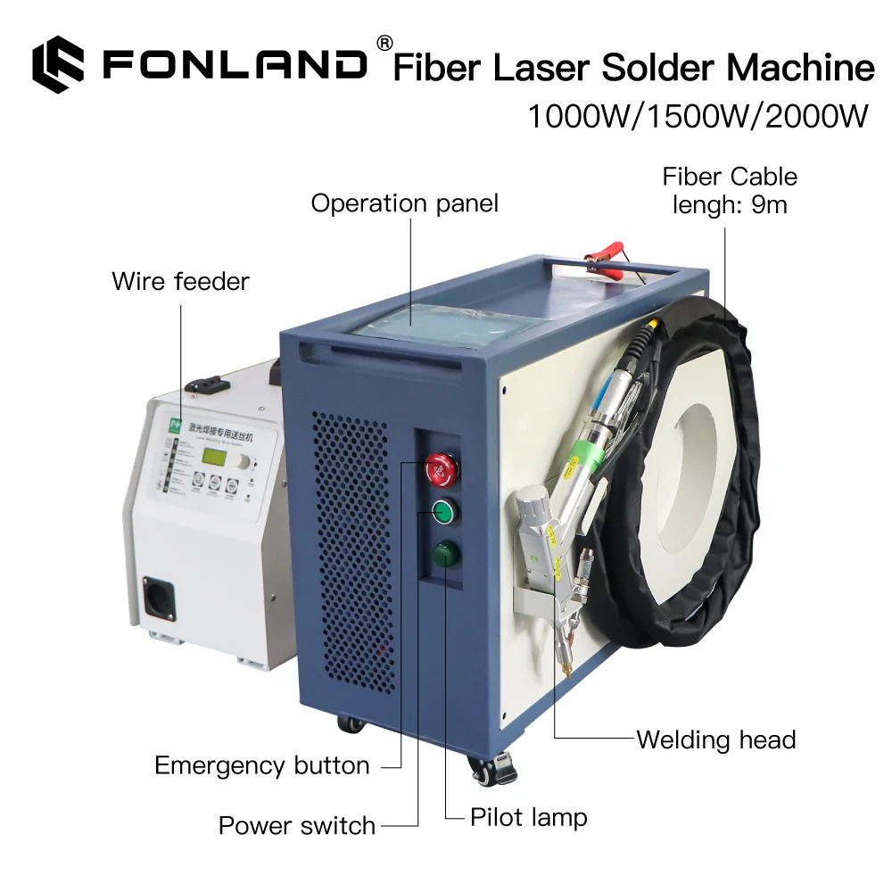 Fonland Fiber Laser Welding Solder Machine Mini Powerful 1000/1500/2000W Carbon Steel Aluminum Stainless Laser Cutting Machine