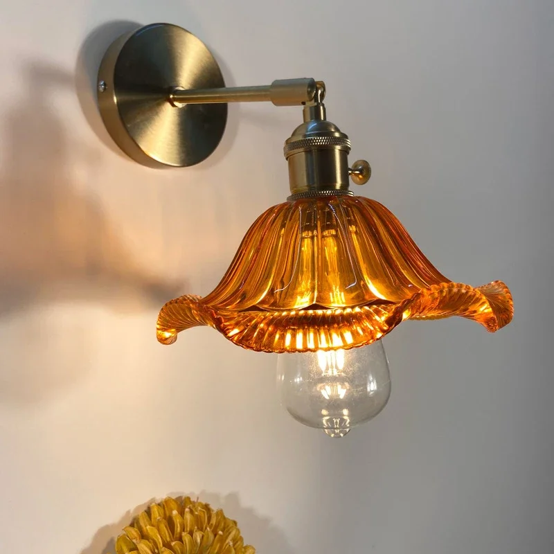 

ABEL Nordic Brass Wall Lamp Indoor Living Room Bedroom Bedside Lamp Modern Hotel Corridor Hallway Wall Lamp