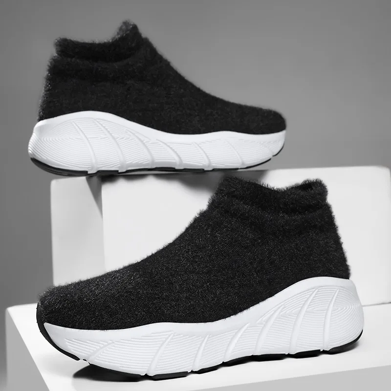 

Мужские носки для бега, ходьбы, зимние ботинки, повседневные кроссовки, плюшевая теплая обувь, спортивная обувь, легкие мужские кроссовки, повседневная обувь