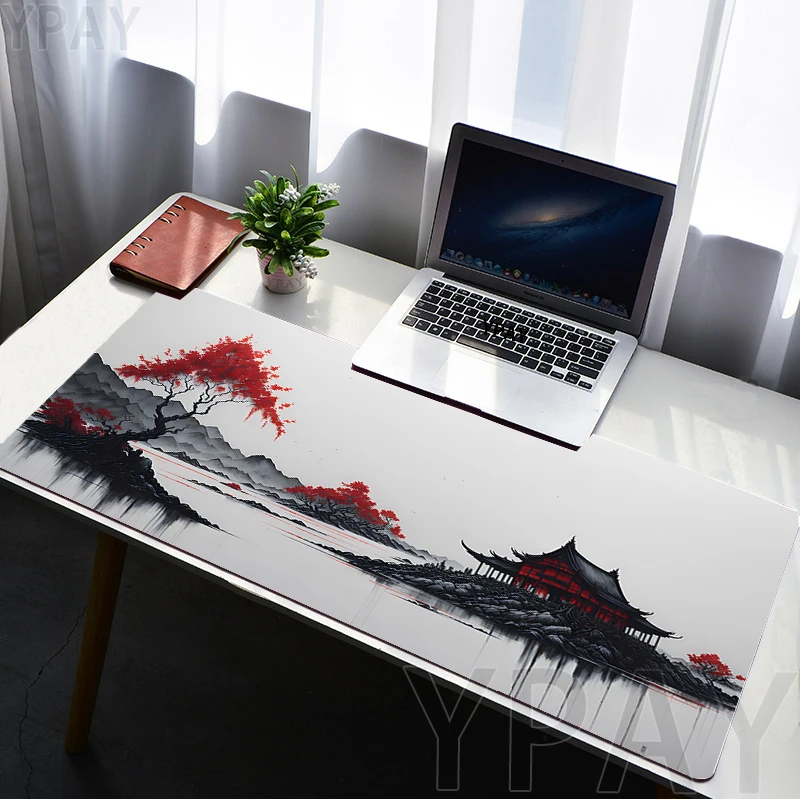 Large Mouse Pad Chinese Ink Painting Desk Mats Gaming Mousepad Rubber Keyboard Mat Xxl Office Desk Mats Big Computer Mousepads