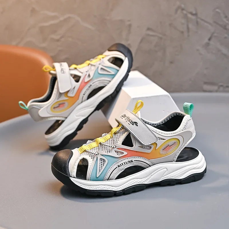 

Children's Sandals 2025 Summer New Fashion Soft Sole Boys' And Girls' Casual Sports Sandals Anti Collision Girls' Beach Shoes