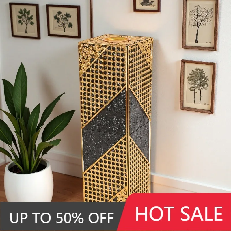 Metal Incense Burner Retro Luxury Interior Vertical Arabic Censer Home Living Room Exquisite Incense Burners Home Decoration