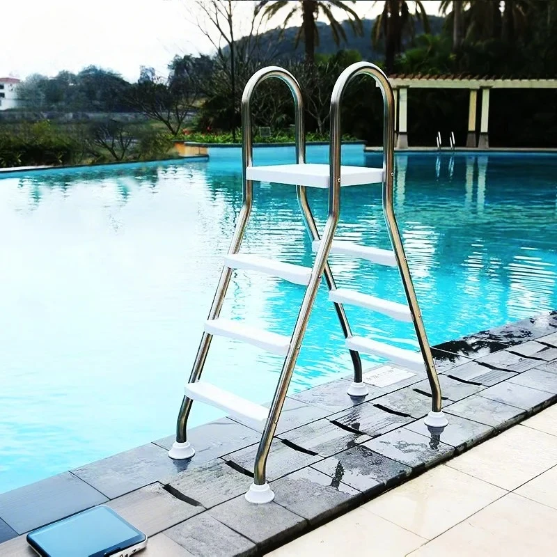 Wholesale Customized Eco-friendly 42mm Crown Water Repair Stainless Steel Swimming Pool Ladder with Handrail Pool Steps