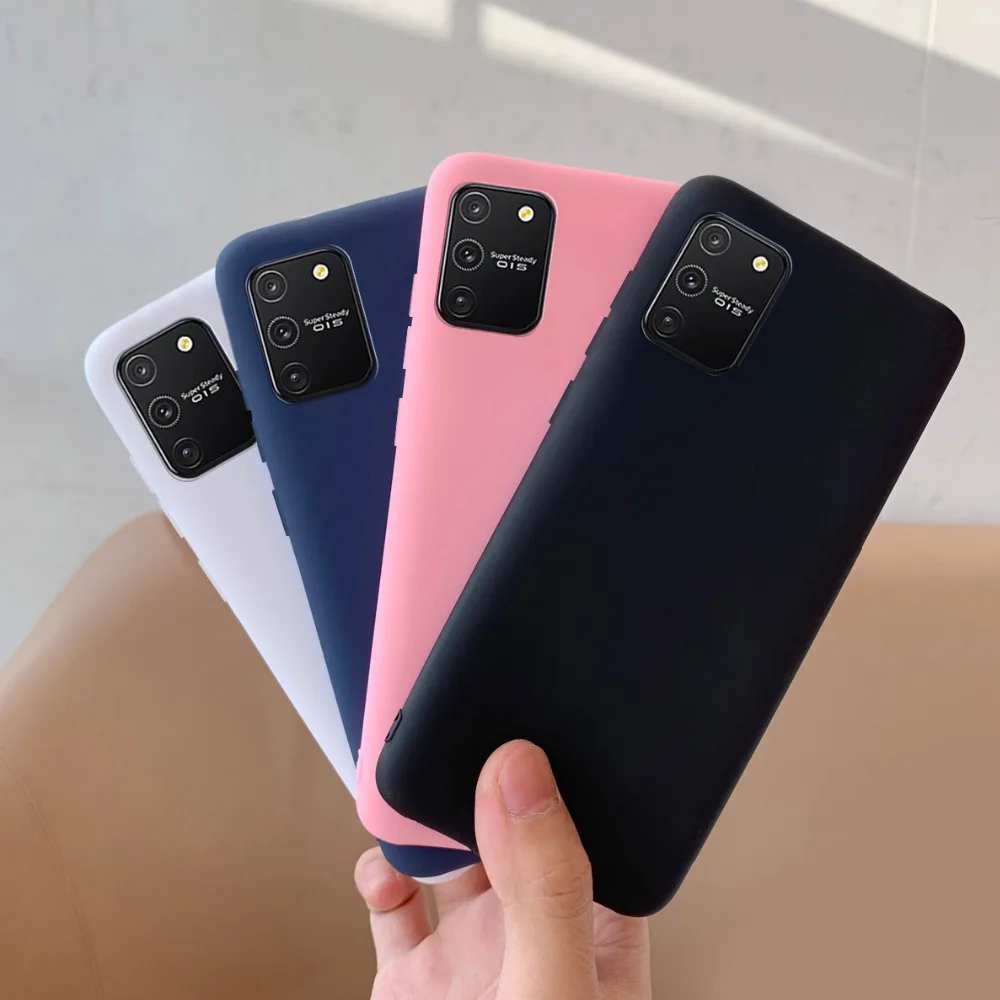 For Samsung Galaxy S10 Lite Cover TPU Solid Silicone Phone Case For Samsung S10Lite A91 M80S Soft Cover Cases