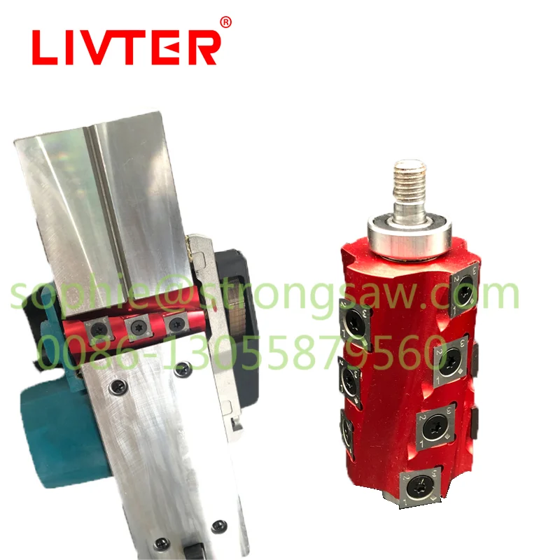 LIVTER-cabezal de corte en espiral para Bosch, 82mm, Makita, 110mm, Proxxon AH80, cepilladora eléctrica portátil con insertos reemplazables