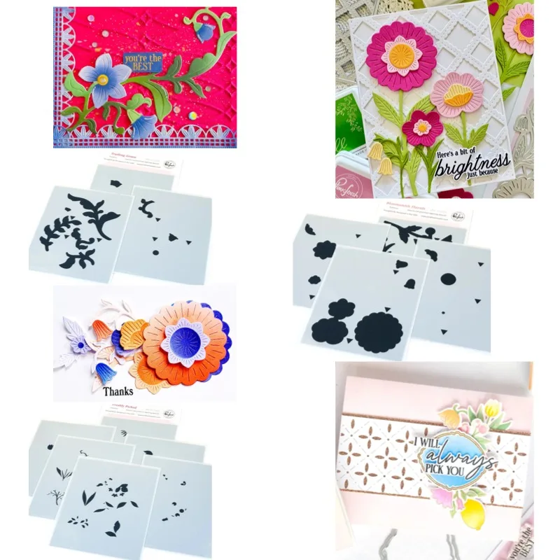 Trailing Grace Bloom Smith Floral Stencil And Dies New Arrival 2026 Scrapbook Diary Decoration Stencil Embossing Template DIY