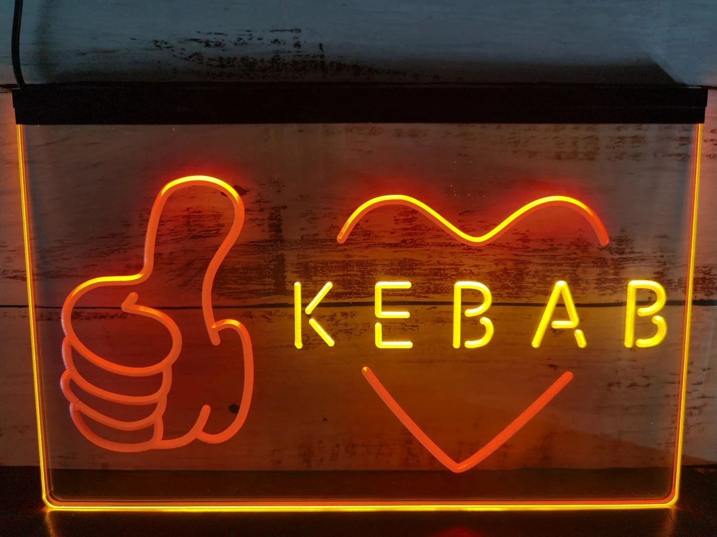 Kebab Neon Signs Wall Decor, LED Neon 3d Carved Wall Art for Restaurants, Birthday Gifts, Room Decor Vintage Decor Home Decor