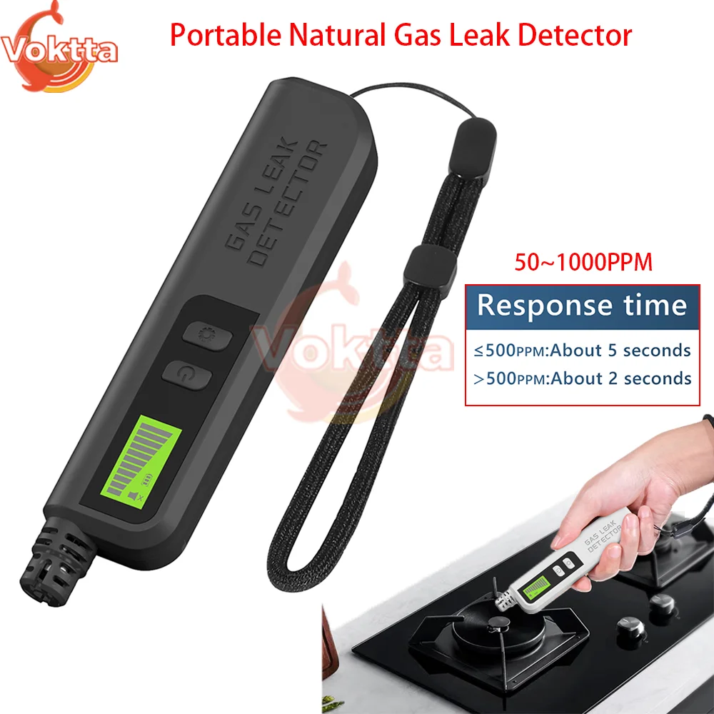 Portable Natural Gas Leak Detector 50~1000PPM Gas Sensitive Sensor Combustible CO Alcohol Methane Analyzer Buzzer Alarm Sound