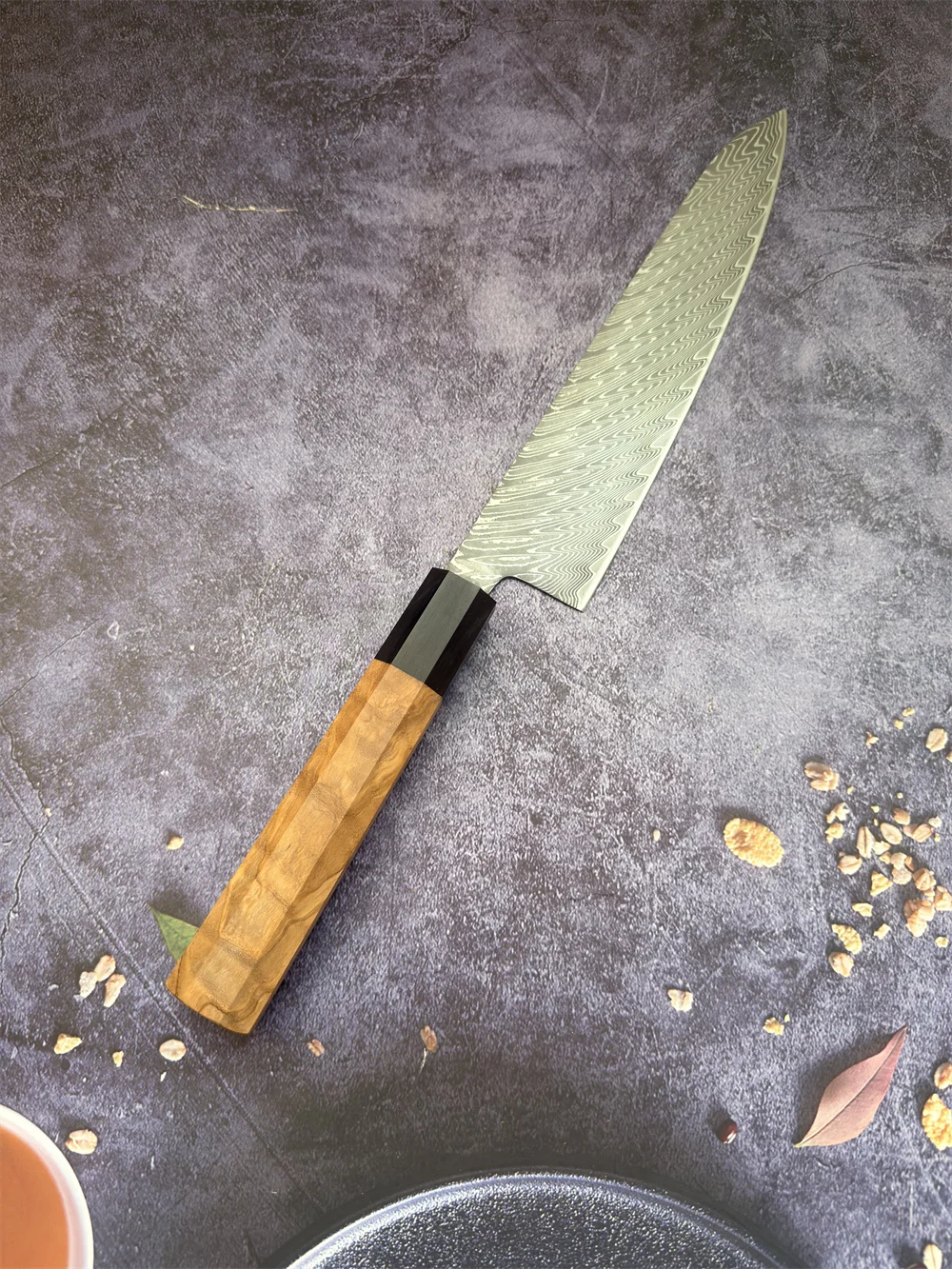 RHON 9inch 67Layer VG10 Damasucs Steel Japanese Kitchen Gyuto Knife Chef's Meat Slicing Utility Fish Cutting Vegetable Knives view 3