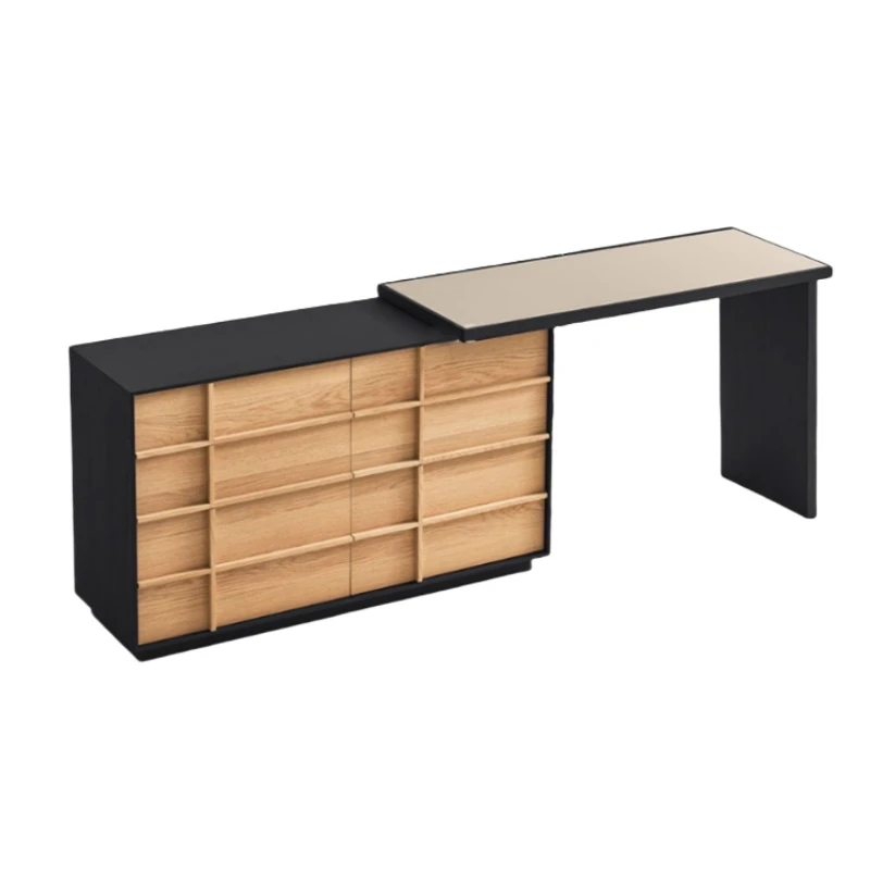 Nordic paint dresser chest integrated, bedroom modern simple makeup table, bedside cabinet