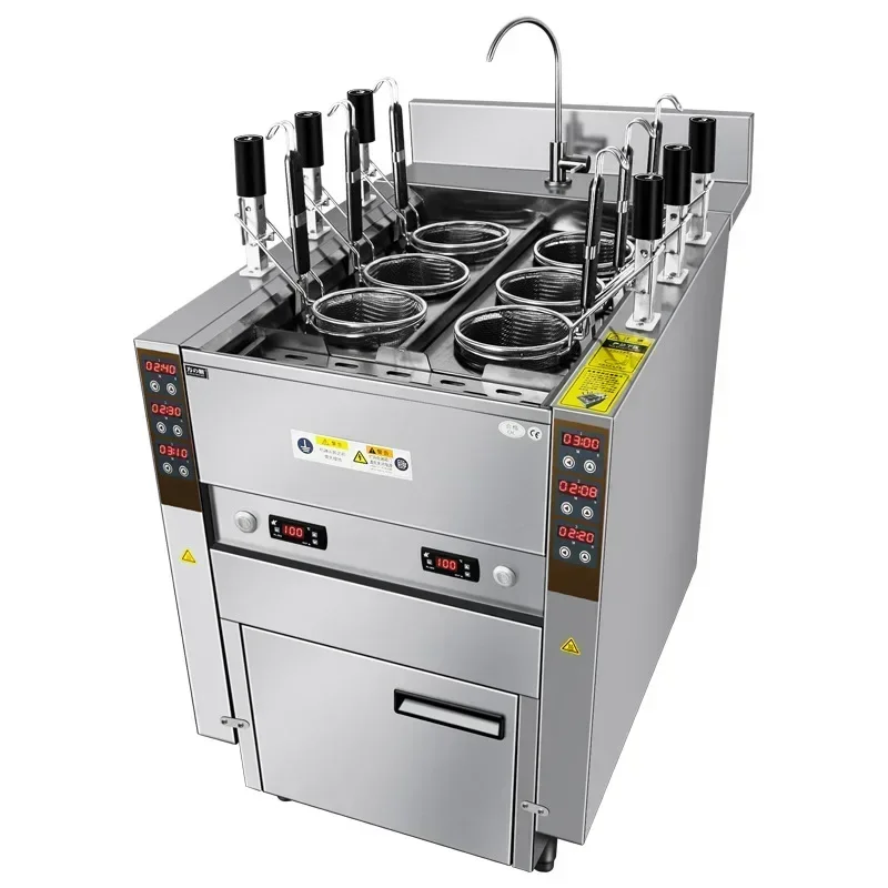 Auto-lift Pasta Cooker with 6 Baskets Noodle  Boiler Electric/Gas  Commercial Restaurant Kitchen Cooking Equipment