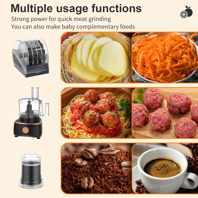 1000W Kitchen Central 7-In-1 Food Processor Multifunctional Cooking Machine Vegetable Chopper Juicer Bean Grinder Meat Grinder