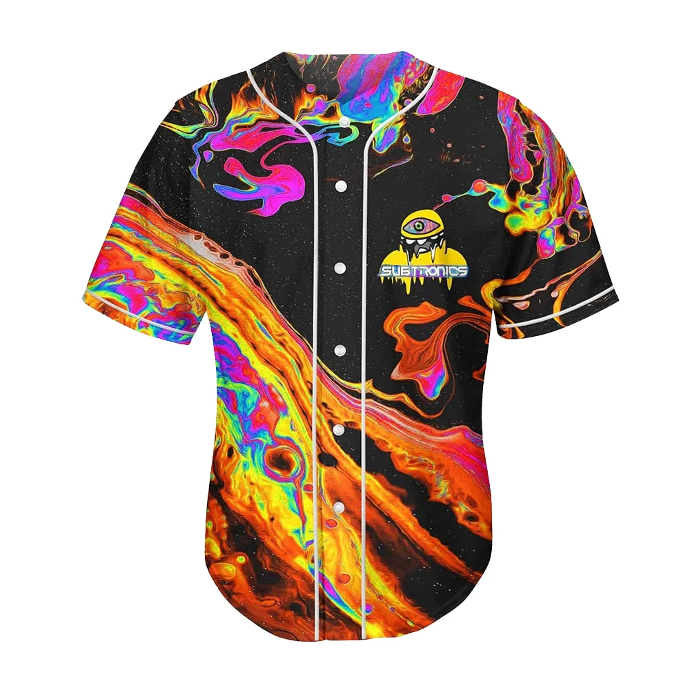 Subtronics Liquid Acid Trippy Psychedelic Cyclops Cove Rave Baseball uniform Baseball Jersey Men/Women Top