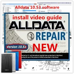 2024 best-selling Alldata10.53 software with installation video support for free installation of car and truck wiring diagrams