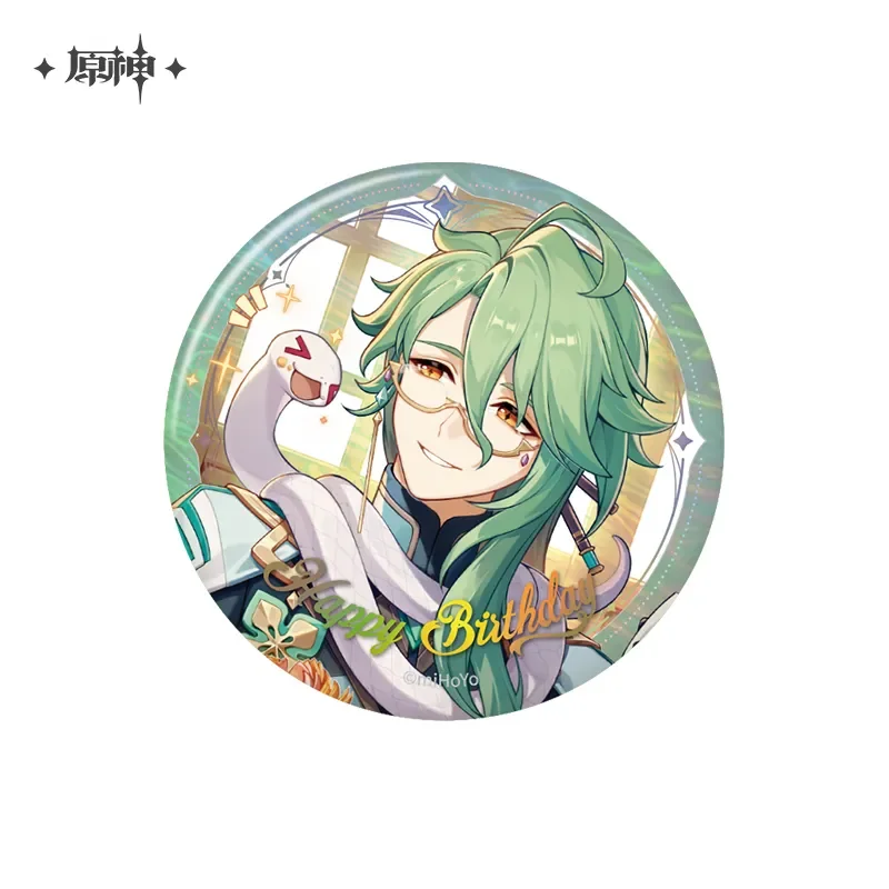 Sunsyea Genshin Impact officiële merchandise miHoYo originele 2025 verjaardagsserie badge Alhaitham Ayato Wanderer Diluc Venti Xiao