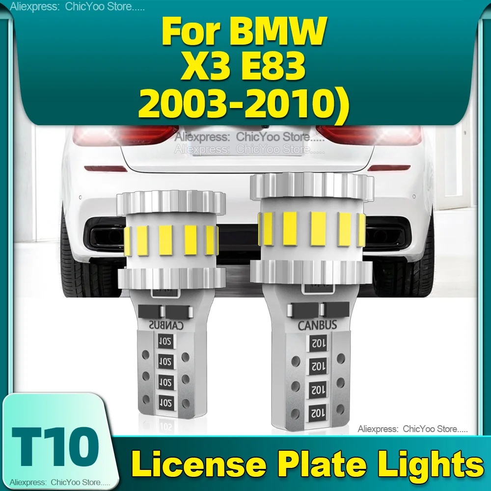 

W5W License Plate Lights T10 LED Bulbs Canbus 6000K Signal Lamp For BMW X3 E83 2003 2004 2005 2006 2007 2008 2009 2010