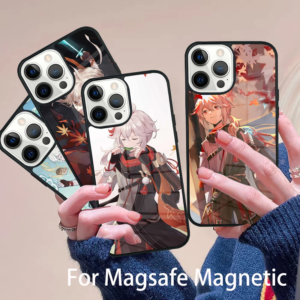 

Genshin Impact Kaedehara Kazuha Phone Case Magesafe Magnetic Wireless Charge Cover For IPhone 16 11 12 13 14 15 Pro Max Plus
