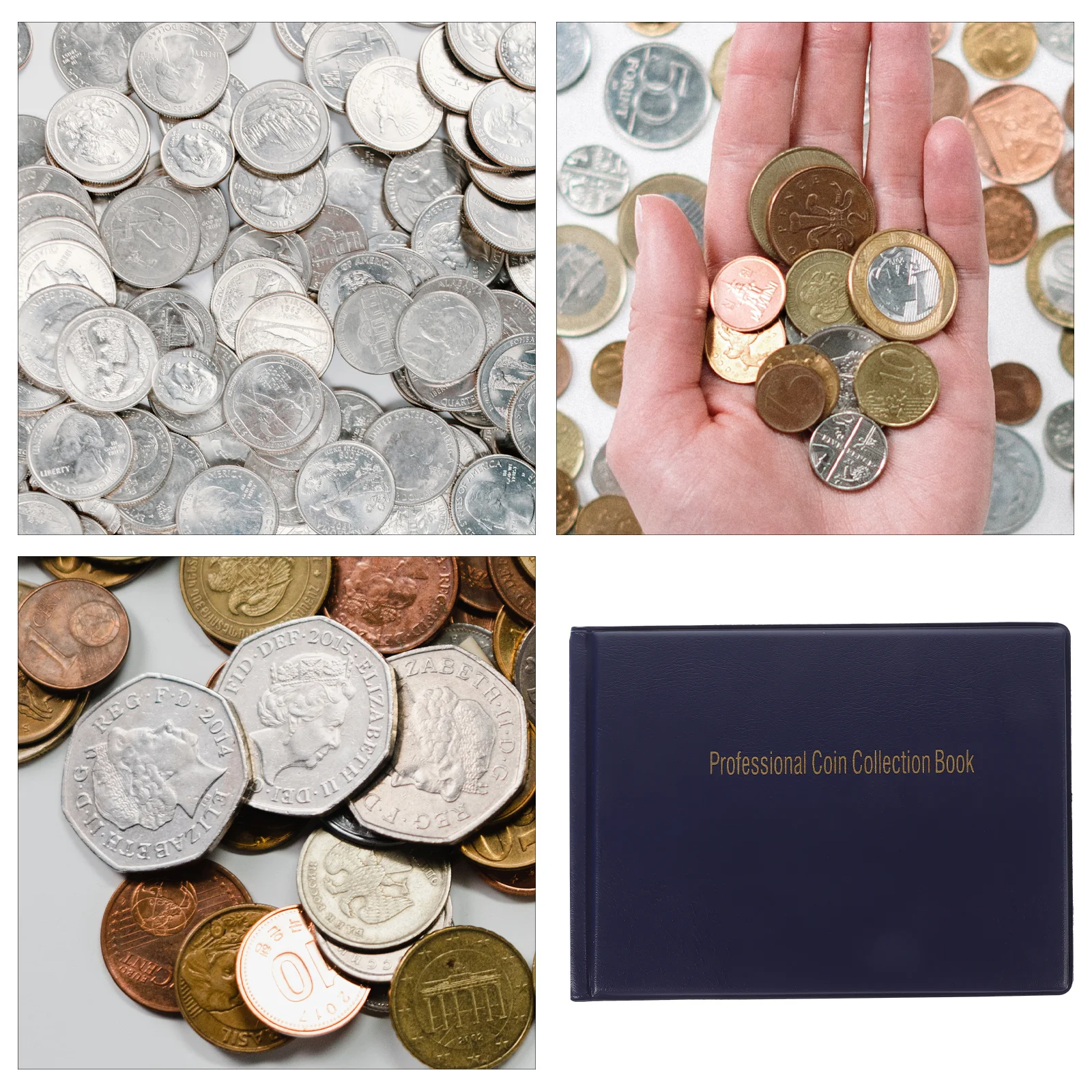 Coin Collection Storage Album Horizontal Insert Large Capacity Safe Materials Coin Holder Organizer Book