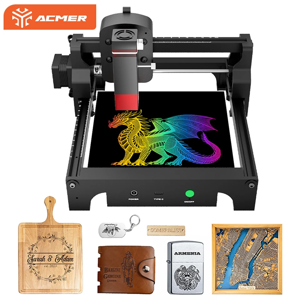 ACMER S1 2.5W Mini Laser Engraver With 2.5W Laser Head Portable Laser Engraving Machine CNC Cutting Tools For Wood Acrylc