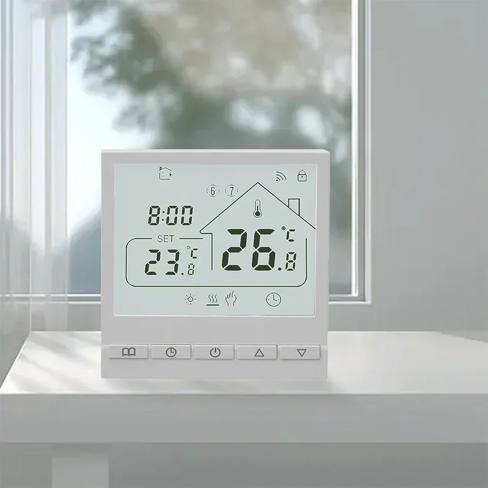 

Термостат для теплого пола с Wi-Fi, голосовым управлением и подсветкой дисплея для удобного контроля температуры в доме