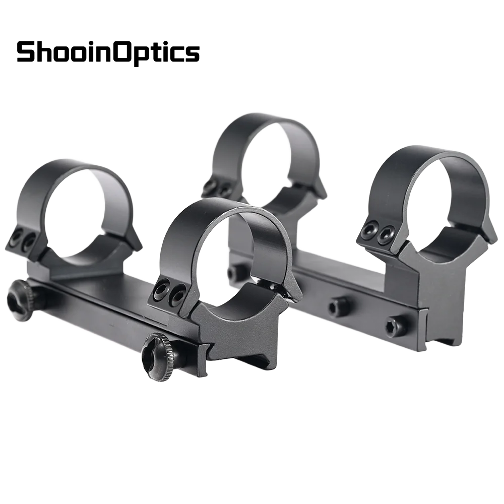 Shooin Optics Mount Ring 25.4mm 30mm Tube / 11mm Dovetail 20mm Weaver Base