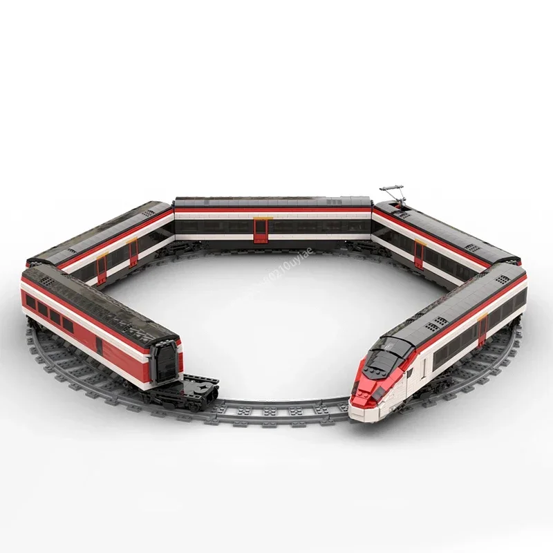 4040 قطعة Moc عالية التقنية قطار المدينة RABe 501 Giruno اللبنات الطوب لتقوم بها بنفسك قطار المسار للأطفال الكبار يعرض #5