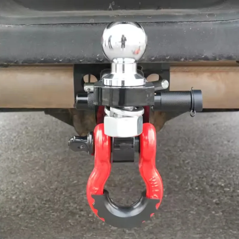 Universal 2-inch Welded Square Mouth Lengthened Trailer Arm High Performance Trailer Hook Forged Reinforced Heavy Accessories