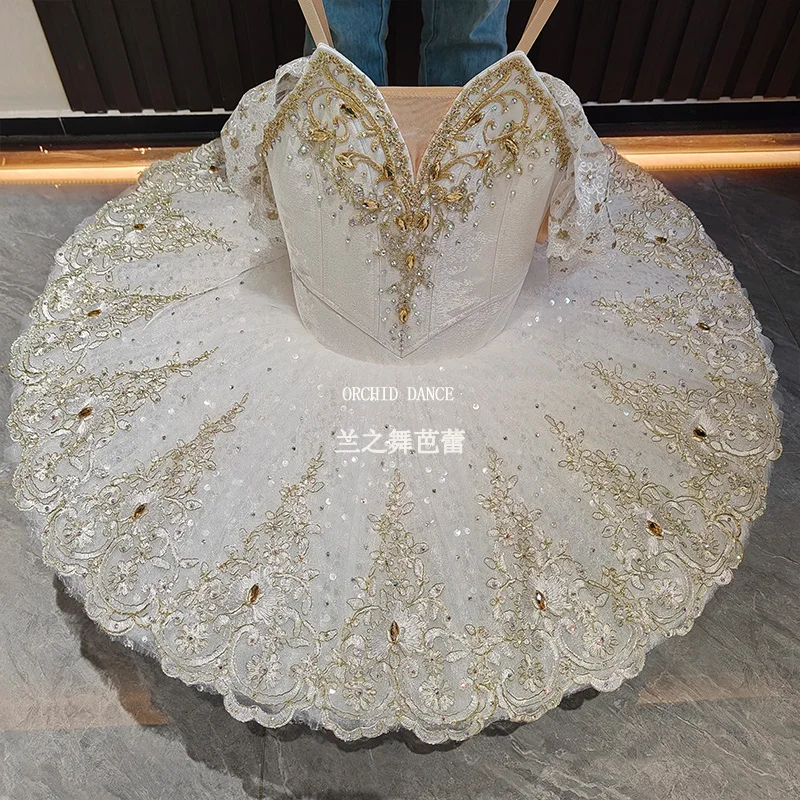 BT250647 Disfraces de tutú de ballet color personalizado profesional tamaño personalizado niños niñas mujeres adultos crema