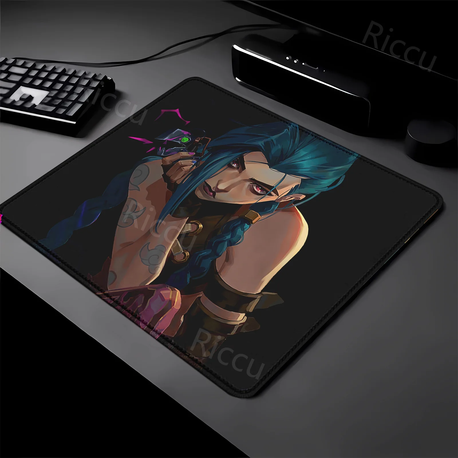 

Arcane Jinx League of Legend Computer teclado mouse pad Gamer Protector Table Anime desk mat Rug Pc Accessories Gaming Mousepad