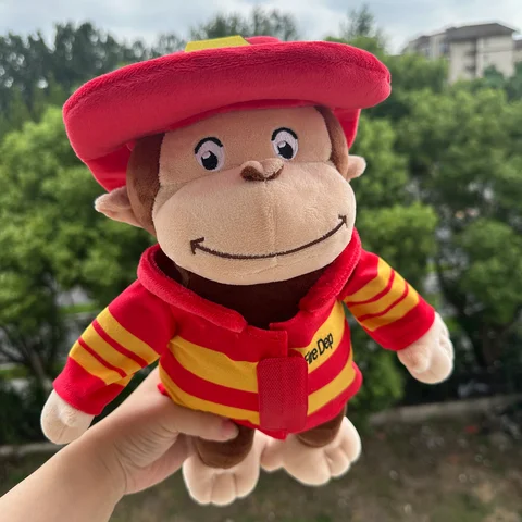Monkey Plush TreasuringU Kawaii Monkey Plush Toy Cartoon Blue Pajama Monkey Stuffed Doll Kids Soft George Plushie Birthday Christmas Gift