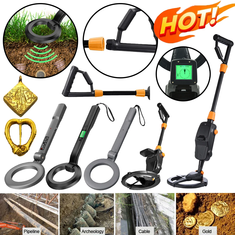 MD1008A Metal Detector Detecting Digger Treasure Underground Sensitive Search Coil Main Unit Metal Detector Gold Digger