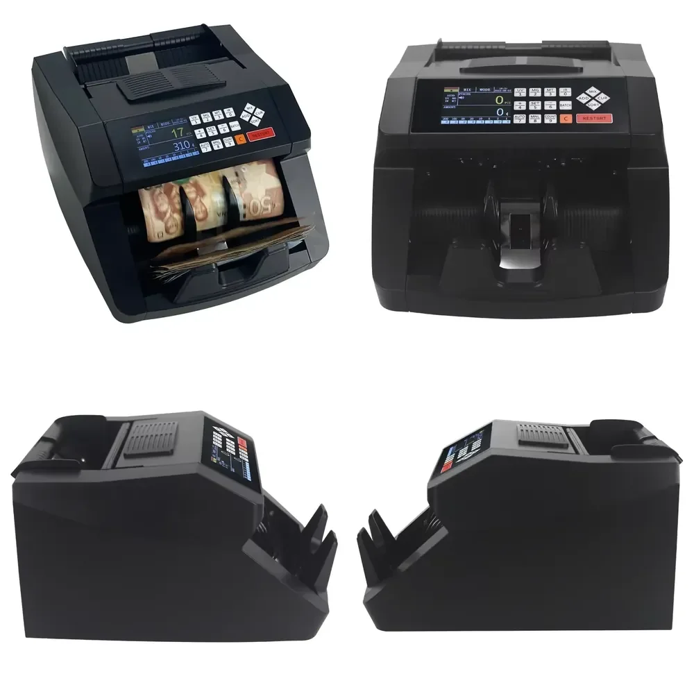【2026】 Contador de billetes con detección UV, MG, MT, IR para Cedis de Ghana y Rupias Indias, con conteo de cantidades mixtas