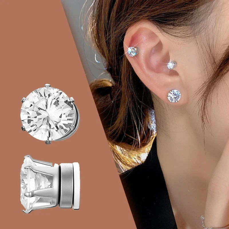 1 Pairs Zircon Stud Earring For Men Stainless Steel Women Crystal Earring Stud Boy Girls Mini Stud Earring Piercing Jewelry Gift